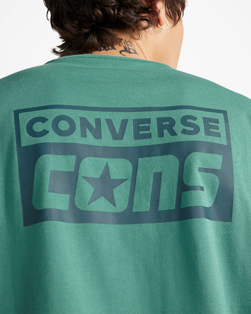 T-Shirts Converse CONS Grafika Panske Zelene | SK DUYOX1